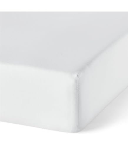 Nuit des Vosges 201911 Coprimaterasso in Mollettone, Cotone Bio Bianco, 100% Cotone, Bianco, 60 x 120 cm