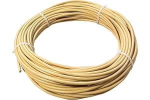 selliner 1 Roll Plastic Rattan Spline Material,500g 2inch/5mm Round Rattan Spline for DIY Furniture Weaving,66 Ft Round Plastic Reed Coil for DIY Furniture Making