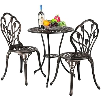 Amazon.de: Bistro Set Mosaik Balkon Garten grau 3 teilige Möbel Eisen