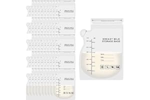 NUDFSY 50 Pcs Breast Milk Storage Bag, Breast Milk Storage, 250ml Disposable Milk Storage Bags, Selbststehender and Kann Eingefroren Werden, Platzsparendes, for Milk Storage Bags Breastfeeding