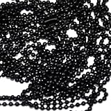 Weddecor Kugelkette mit goldfarbenen Metallperlen, 20 cm, mit passendem Verschluss zur Erschaffung von Schlüsselketten, Designer-Tuch, Schmuck oder Verzierungen, 100 Stück., metall, Schwarz , 15 cm