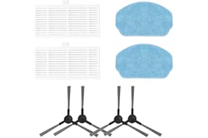 LVYXON Pièces de rechange pour aspirateur robot BR150/BR151 2 en 1, robot aspirateur avec filtres, serpillère pour tampons, brosses latérales