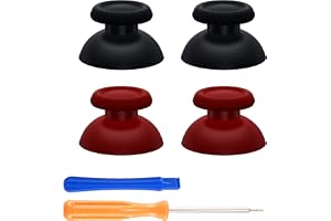 eXtremeRate 2 Paar Thumbsticks Compatibel met ps5 voor ps4 Controller, 4pcs Vervangende Sticks & Tools, Getextureerde Analoge