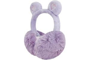 FAXIANTHER Winter Plüsch Ohrenwärmer kinder mädchen Weiche Flauschige Ohrenschützer Jungen warm faltbar Kopfbedeckungen Winter Accessoire Warmer Earmuffs Cartoon Katzeohren Ohrenschutz