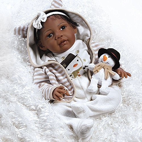 Paradise Galleries Lifelike Realistic Soft Vinyl Weighted 51cm Baby African American Girl Reborn Doll Gift 