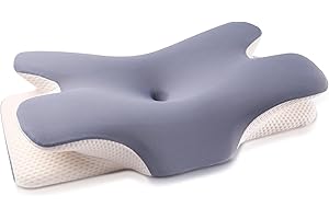 ‎MULISOFT MULISOFT Memory Foam Kissen, bequemes Kopfkissen, stützendes Nackenkissen, ergonomisches Seitenschläferkissen (Blau)