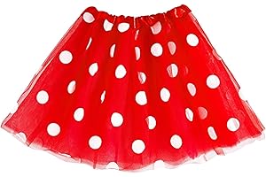 OVDGWC 1 Pieza De Falda Roja De Lunares, Falda De Princesa De Moda Clásica, Tutú De Niña, Disfraz De Rendimiento -Guilmente, Disfraces De Fiesta De Vacaciones