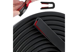 TANGHSE 4m Rubber Edge Trim, Black Car Door Edge Protector Self-Adhesive Soundproof Strip U-Shaped Window Seal Strip, Edge Guard Protector for Car Doors Metal Glass Furniture, Size 1.5mm for 0-2mm Edge