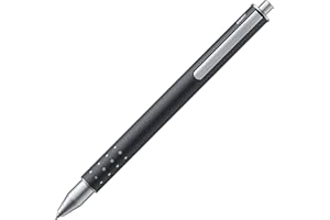 Lamy swift anthracite - stylo roller modeste avec une expérience d'écriture douce - boîtier métallique robuste et largeur de trait B - avec recharge roller M 66 en bleu