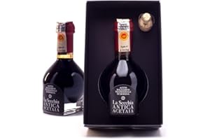 ‎LA SECCHIA La Secchia - "Affinato", Traditional Balsamic Vinegar from Modena DOP, At least 12 Years Old, 100 ml Bottle with Case Dispenser, Gift Box, Handmade in Italy