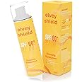 Elvey Essentials Glowing Sunscreen SPF 50+ PA++++ with Vitamin C, Hyaluronic Acid & Liquorice for All Skin Types | Broad Spectrum, UVA/UVB & Blue Light Protection | No White Cast, Water Resistant & Non Irritant (50g)
