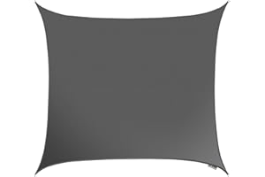 Kookaburra Waterproof Garden Sun Shade Sail Canopy in Charcoal 98% UV Block (2m Square)