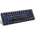 MOTOSPEED CK61 60% Mechanical Keyboard Portable 61 Keys RGB LED Backlit Type-C USB Wired Office/Gaming Keyboard for Mac, Android, Windows (Blue Switch) (MSCK61-blue Switch)