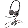 Plantronics Blackwire C3225 USB Stereo Headset, Black : Amazon.co.uk ...