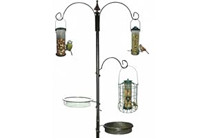 Unibos Wild bird feeding station garden hanging water bath table seed tray feeder hooks