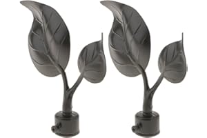 SHARPLACE 2 Blatt Design Endknopf für Gardinenstangen mit 22mm Durchmesser