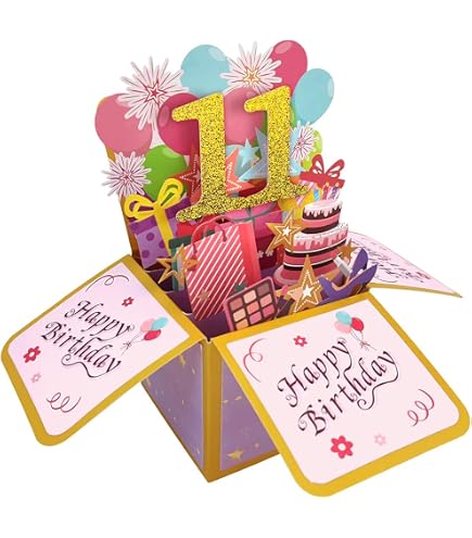Geburtstagskarte Für Die Enkelin Zum 11. Geburtstag - Mit Spruch "For A Lovely Grand Daughter"
