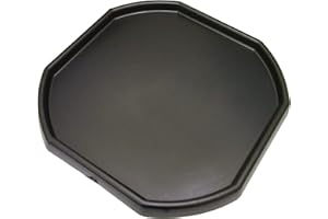 Unibos | Heavy Duty Children Kids Black Octagonal Small 70x70cm Mixing Plastic Tray For Messy Play Toy Sand Pool Pit Water Game Garden Beach Indoor Outdoor Activity