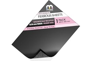 The Magnet Shop WarMag großes selbstklebendes Gummistahlblech, weiches Metallblech (Eisen), zur Herstellung magnetischer Aufbewahrungsschale für Wargames-Miniaturen