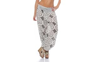 MALITO MORE THAN FASHION Malito Donna Pantaloni Disegno Spirale Aladin Harem Pantaloni Pump Baggy Yoga 1718