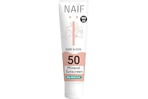 Naïf Protector Solar Mineral para Bebés y Niños – FPS 50, sin perfume, protección UVA/UVB, resistente al agua, dermatológicamente probado, sin microplásticos – 100 ml