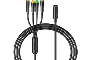Varstrom Câble 1T4 EB-Bus pour BAFANG Kits Moteur Central BBS01B, BBS02B, BBS-HD et Moteur Hub, Câble de Connexion pour Écran, Frein, Accélérateur, Accessoire pour Kit de Conversion de Ebike
