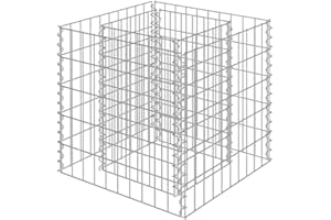 vidaXL Lit Surélevé à Gabion Acier Galvanisé 50x50x50 cm Jardinière Jardin