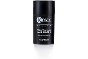 Kmax Fibre cheratina per capelli 15 gr, Polvere volumizzante capelli professionale Infoltimento immediato, Fibre capelli per coprire le Calvizie - Castano medio
