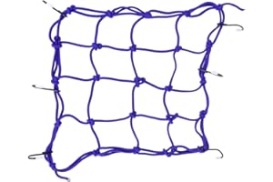 LIOOBO Fahrrad-hintere Rahmen-Netzabdeckung Fahrrad-Gepäckabdeckung Gummiband elastisches Gepäcknetz Motorrad-Netztasche Helmnetz (blau)