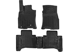 J&J AUTOMOTIVE | Tapis De Sol en Caoutchouc 3D Exclusive Compatible avec Land Cruiser J120 2003-2009, Bord Haut, Inodore, Noir, Antidérapant