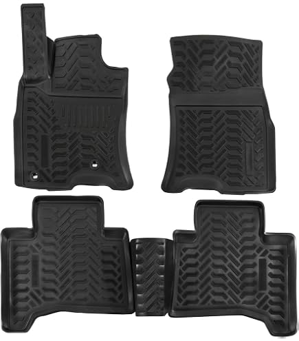 FROGUM Tappetini Gomma TPE Per Auto, Set Anteriore E Posteriore Su Misura Per CITROËN C3 Picasso, Antiscivolo E Facili Da Pulire, Colore Nero