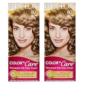 Revlon Color N Care Permanent Hair Color Cream Light Golden Brown 6G (Pack Of 2)