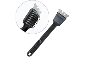 FOIBURELY Stainless Steel Bird Droppings Cleaning Brush with Scraper Birdcage Accessory Parrot Pet Cage