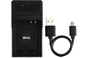 Norifon NB-10L USB Chargeur pour Canon G3X, PowerShot G1 X, G15, G16, SX40 HS, SX50 HS, SX60 HS Caméra et Plus
