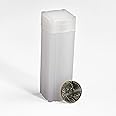 LIGHTHOUSE - Square Coin Tubes - Convenient Push Top, Virtually Unbreakable, Acid Free and Archival Quality - Coin Tubes for US Nickels, 10 Pack