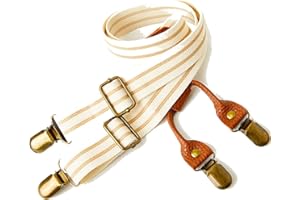 HISUNBEN Bretelles Homme Réglable 3 Clips, Bretelles 2.5 cm de Large en Y pour Hommes/Enfants, Couleur Unie Mens Bretelle Noeud Papillon Set