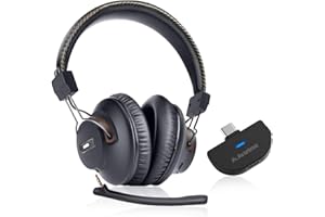 Avantree C519M - Casque Bluetooth à Micro pour PS5 et Switch, Casque sans Fil avec Adaptateur USB C pour PC et Ordinateur Portable, Faible Latence, Prise en Charge de Deux Écouteurs, 40h D'autonomie