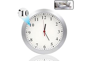 Jiyibidi WiFi Spy Camera Wall Clock, 1080P WiFi Security Hidden Camera Wall Clock Nanny Cam with Motion Detection Alarm, Indoor Covert Security Camera