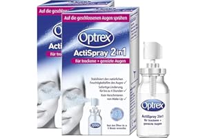 Optrex ActiSpray 2in1 Liposomales Augenspray für trockene & gereizte Augen, auch bei Kontaktlinsen, 2x 10ml