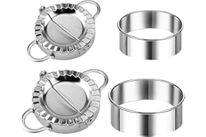 GUO-YING 2 Stück Edelstahl Ravioli Ausstecher Maultaschen Former, Dumpling Maker, Ravioli Maker, Teigtaschenformer Set, Klöße Former