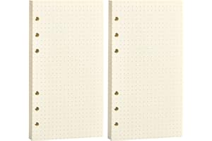 ORENGE 160 Fogli A6 Carta di Ricarica Inserti di Carta per A6 6 Fori Fogli di Ricambio per Quaderni A6 Carta a Puntini per Appunti Agende Planner, Schizzi, Pittura, Diari, Giornaliero, 170 x 95 mm (C)
