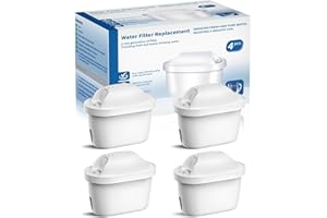 WaterJingYi Water Filter Cartridges Compatible with Brita® Maxtra Pro® All-in-1 and Maxtra+® Plus,Replacement for Brita® Marella® Jug Kettle and Tank, Reduce PFAS, PFOA/PFO, 4 Pack