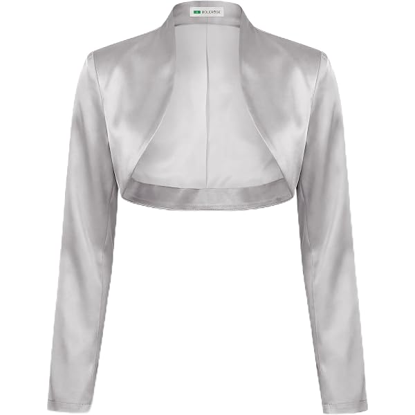 FAIRY TRENDZ LTD Donna Bolero Shrug - Cardigan corto aperto davanti a maniche lunghe