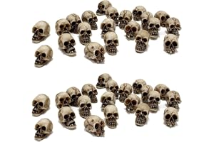 40 dödskallar mänskligt huvud dödskalle mini storlek dödskalle för halloween bordsdekoration