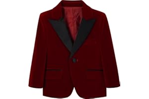 mintgreen Garçons Blazer, Enfants Velours Un Bouton Costume Tuxedo Veste, 7-14 Ans