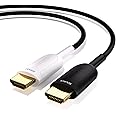 huaham 8K Fiber Optic HDMI Cable 15m, 48Gbps Ultra High Speed HDMI 2.1 Cable 8K@60Hz 4K@120Hz, Support eARC RTX 3090 HDCP 2.2&2.3 Compatible with PS5, Series X, Roku/Fire/LG CX TV/Blu-ray