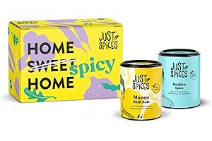 ‎JUST SPICES Just Spices Einzug Geschenkbox I Geschenkset mit 2 Gewürzdosen I Statt Salz & Brot I Geschenk für Einweihung, Richtfest und Umzug