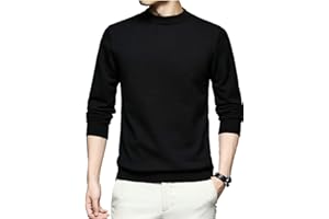 N/H Mezzo Collo Alto Maglione degli Uomini 5 Taglie 5 Colori Tinta Unita Manica Lunga Allentato Maglione Uomo Casual Maglione Abbigliamento Uomo