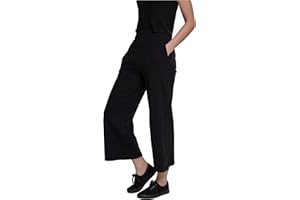 Urban Classics Ladies Culotte Mujer Pantalones de Tela Negro Ancho