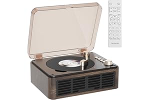 Gueray Reproductor CD Bluetooth Reproductor de CD con Altavoces y Radio FM Reproductores de CD Vintage Soporte reproducción de USB y AUX para Libros de Audio